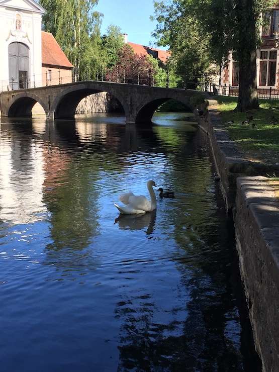 ブリュージュ  運河　愛の湖